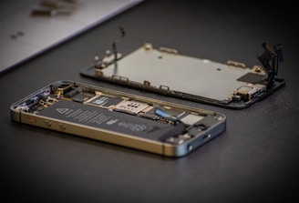 black and gold hard disk drive