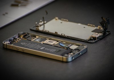 black and gold hard disk drive